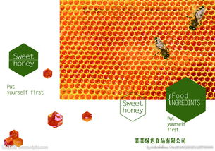 时尚蜂蜜农副产品画册版式设计图片